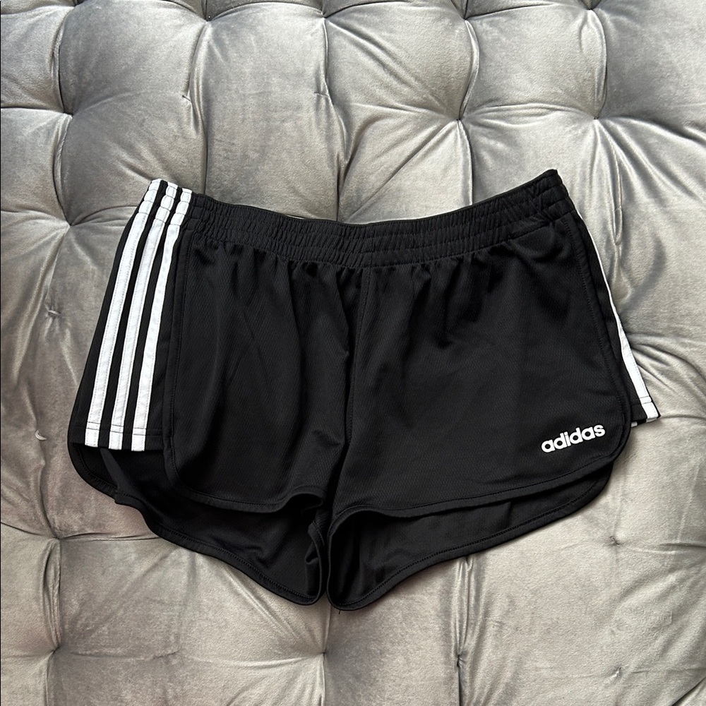 Adidas Women's Black and White Athletic Shorts